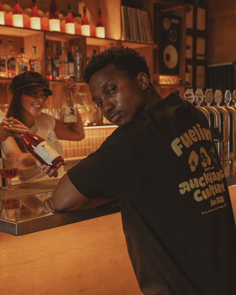 Nami Record Bar ‘Don't Forget Your Party Juice’ T-shirt - Black